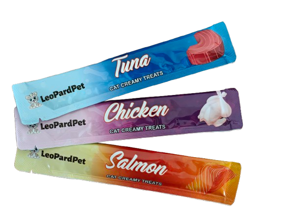 Petmetro Creamy Treat Mix Flavors (Salmon, Chicken, Tuna) 12*15g Pcs