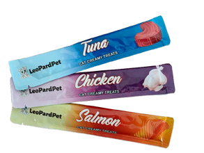Petmetro Creamy Treat Mix Flavors (Salmon, Chicken, Tuna) 30 Pcs*15g