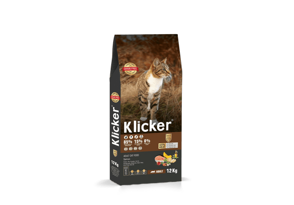 Klicker Adult Cat Food with Salmon 1 kg GRAIN FREE