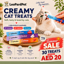 Petmetro Creamy Treat Mix Flavors (Salmon, Chicken, Tuna) 30 Pcs*15g