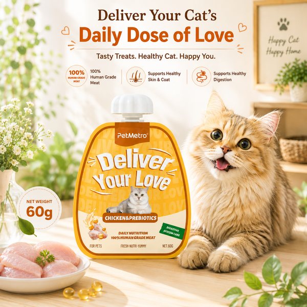 PetMetro Digestive Care Cat Treat with Chicken and Prebiotics 60 gr