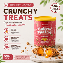 Petmetro Crunchy Biscuits Treat Beef & Egg Yolk Flavor 100G