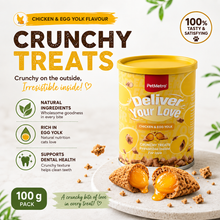 Petmetro Crunchy Biscuits Treat Chicken & Egg Yolk Flavor 100G