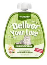 PetMetro Hairball Control Cat Treat with Chicken and Cat Grass 60 gr