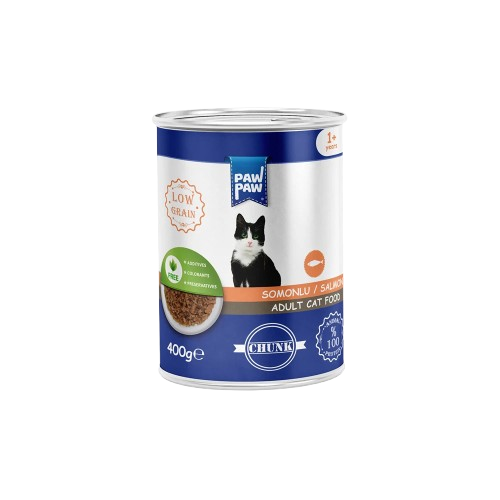 Paw Paw Adult Cat - Salmon Chunks in Jelly 400gr