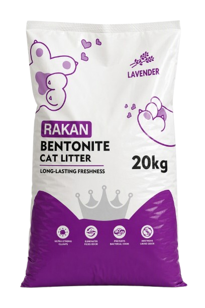 Rakan Bentonite Clumping Cat Litter – Lavender, 25L / 20Kg