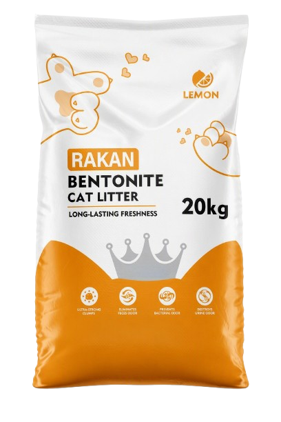 Rakan Bentonite Clumping Cat Litter – Lemon, 25L / 20Kg