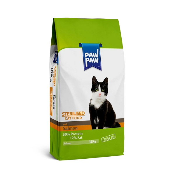 Pawpaw Sterilized Cat Food with Salmon 7 Kg